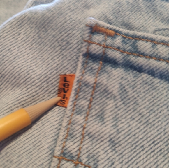 Vtg Orange Tab 550 Levi's Denim Jeans 33x32 Men's Relaxed Fit - Picture 4 of 16